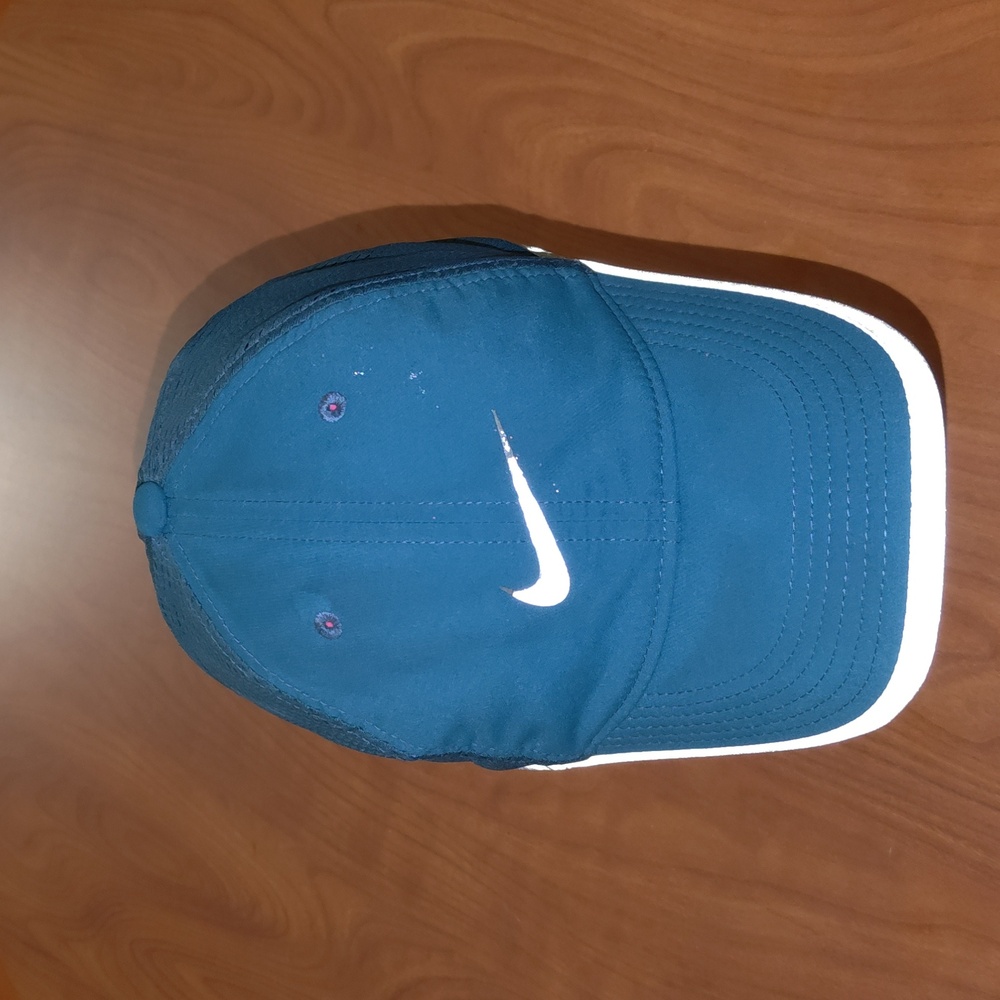 Nike Just Do It Dri-Fit Yoga Gym Running Adult Adjustable Hat Cap Green Silver - Picture 2 of 8